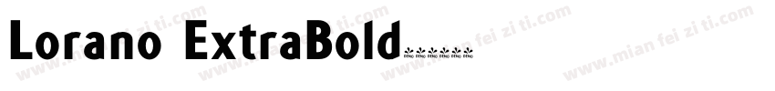 Lorano ExtraBold字体转换